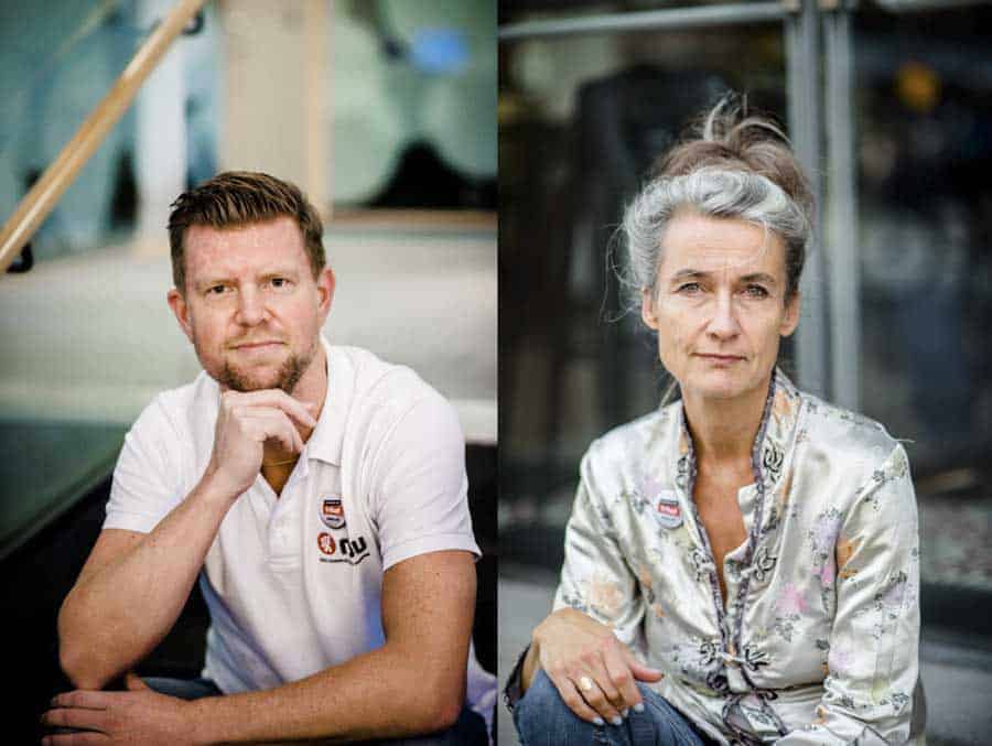 RBU:s generalsekreterare Henrik Petrén och ordförande Maria Persdotter har lämnat in ett upprört yttrande över regeringens förslag till ”nödstopp”. Foton: Linnea Bengtsson.