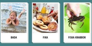 Appens förslag på aktiviteter kan anpassas för det egna barnets intressen.