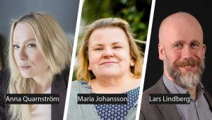 Anna Quarnström, Maria Johansson och Lars Lindberg.