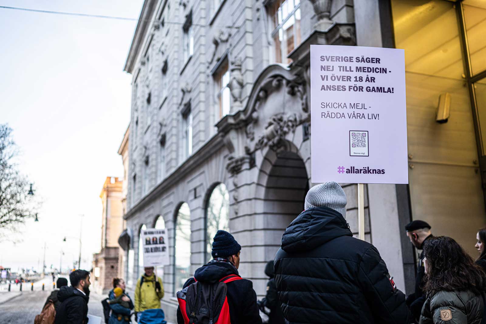 Demonstration av Nätverket för spinal muskelatrofi. Foto: Linnea Bengtsson.