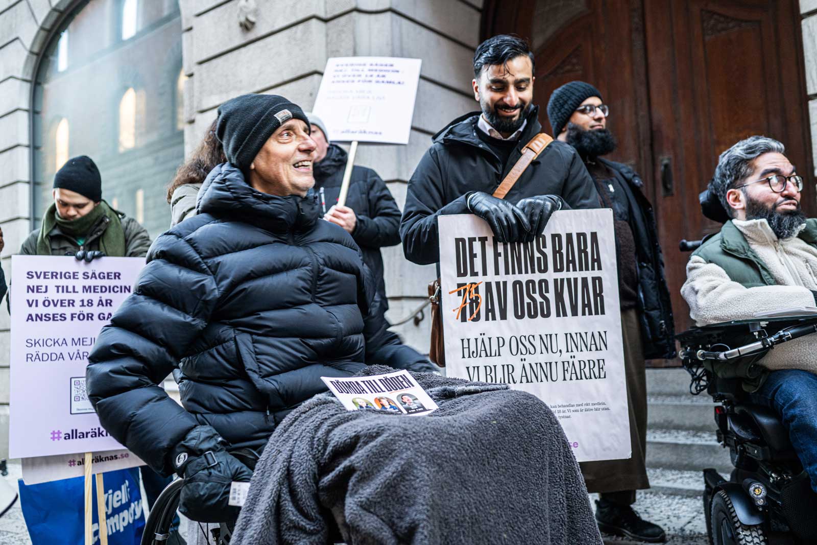 Demonstration av Nätverket för spinal muskelatrofi. Foto: Linnea Bengtsson.