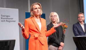 Minna Ljunggren, socialdepartementet, Monica Sonde, SKR, och Björn Eriksson.