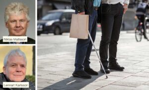 Niklas Mattsson och Lennart Karlsson, Synskadades riksförbund. Foton: SRF.